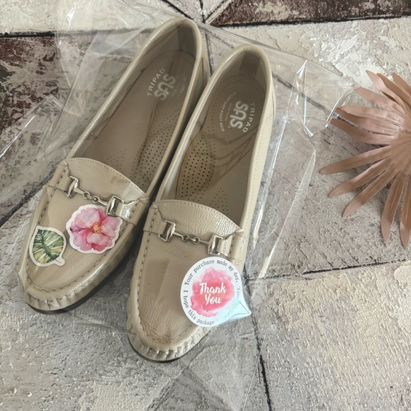 SAS Tripad Comfort Metro Womens Bone Leather Loafers Horse Bit Sz 9.5 S Narrow - Picture 11 of 11